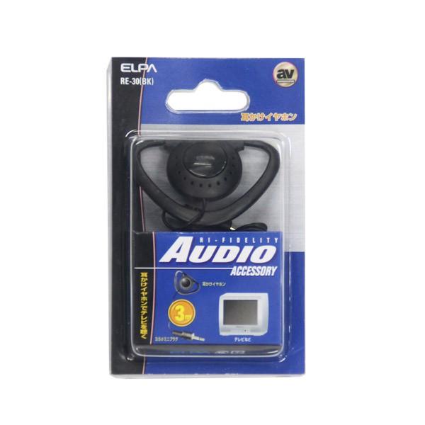 RE-30(BK) 耳掛イヤホン ELPA(エルパ・朝日電器)